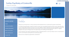 Desktop Screenshot of fairfaxpsychiatryofcentreville.com